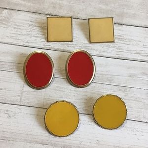 Vintage enamel earrings lot